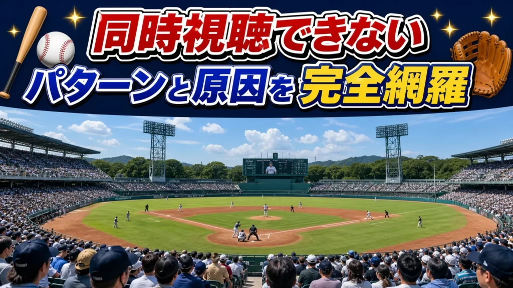 同時視聴できないケースと原因を解説