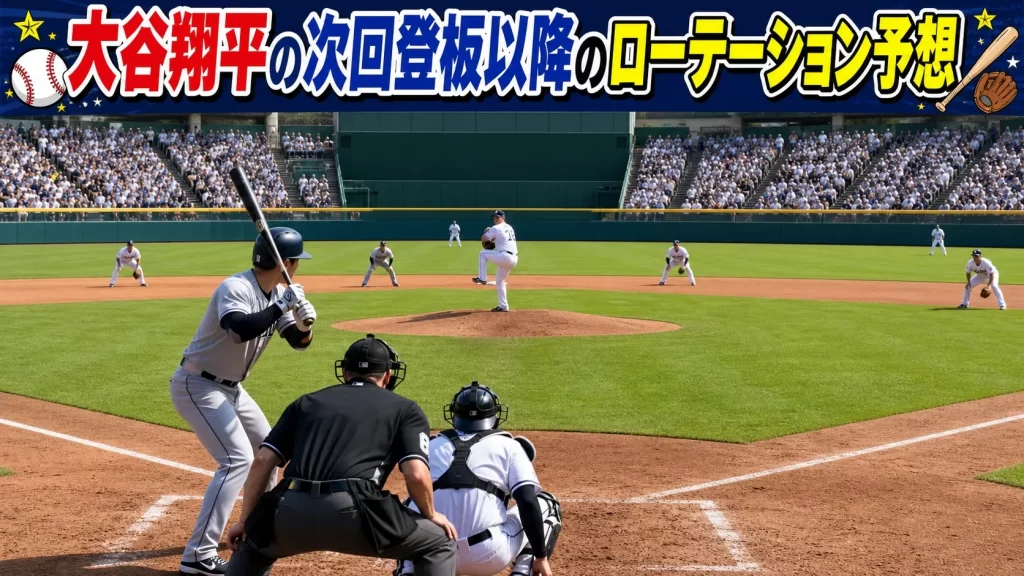 大谷翔平の次回登板以降のローテーション予想