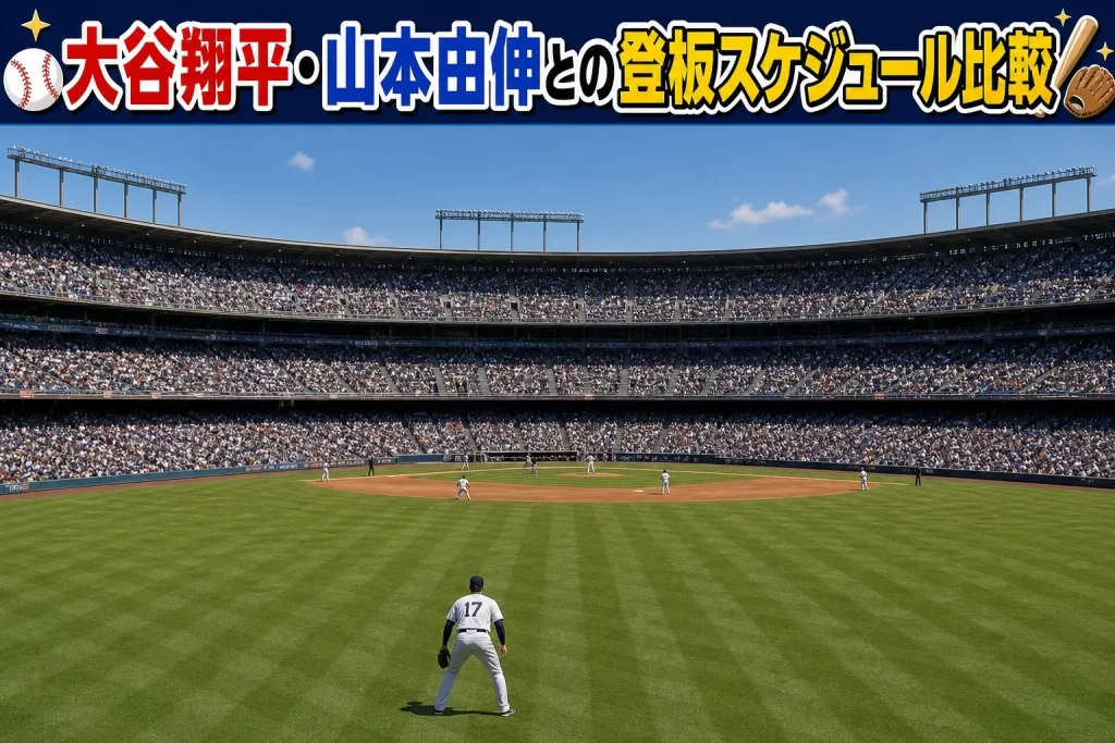 大谷翔平・山本由伸との登板スケジュール比較