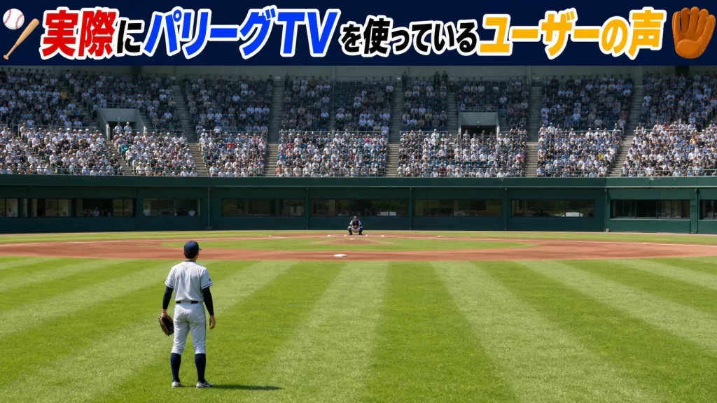 実際にパリーグTVを使っているユーザーの声