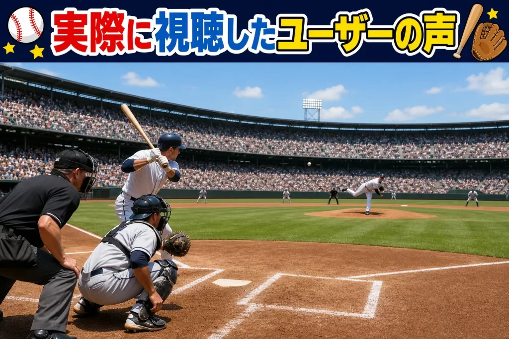 実際に視聴したユーザーの声