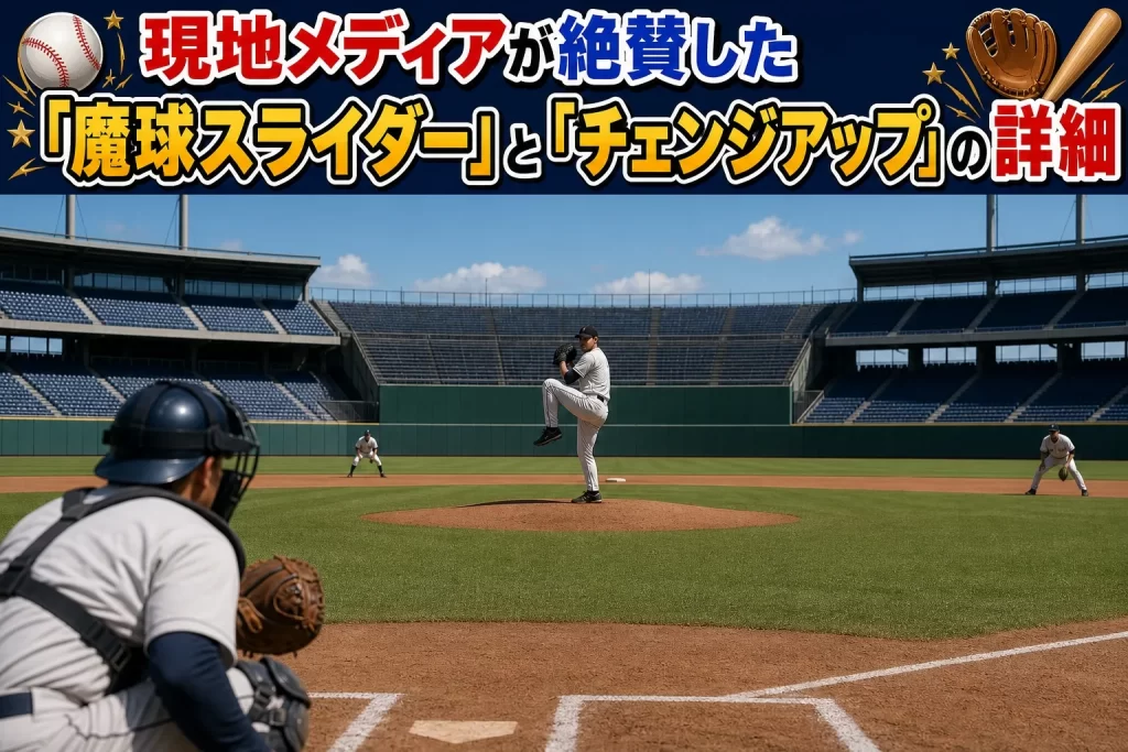 現地メディアが注目したスライダーとチェンジアップ