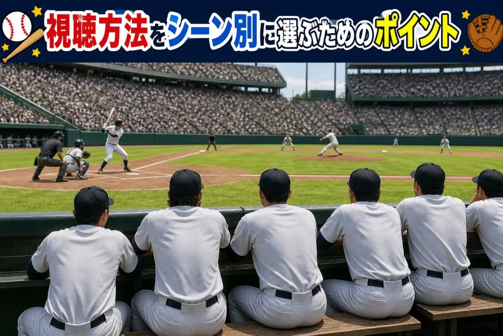 視聴方法をシーン別に選ぶためのポイント