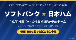 ソフトバンク対日本ハムのCSファイナル2026の放送・配信はどこ